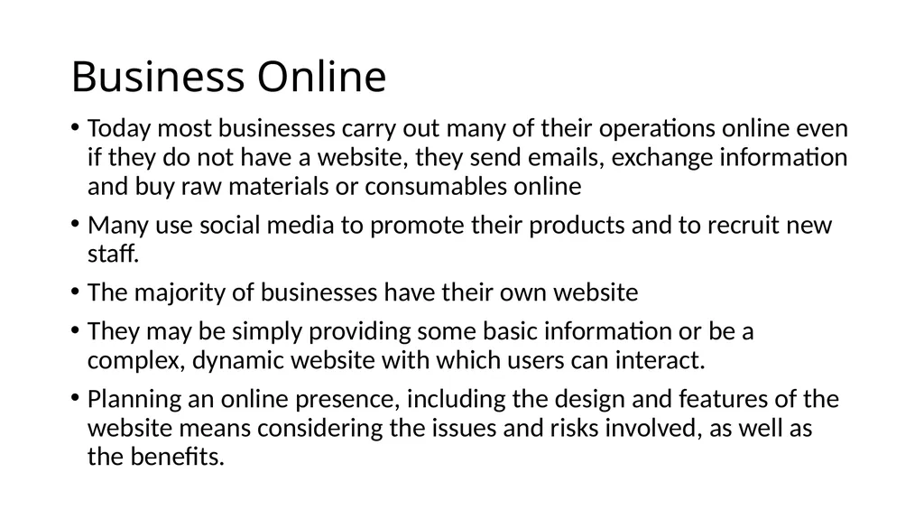 Unit 14 – Business Online Week 1 Ellen Smuts - slide 3 of 20