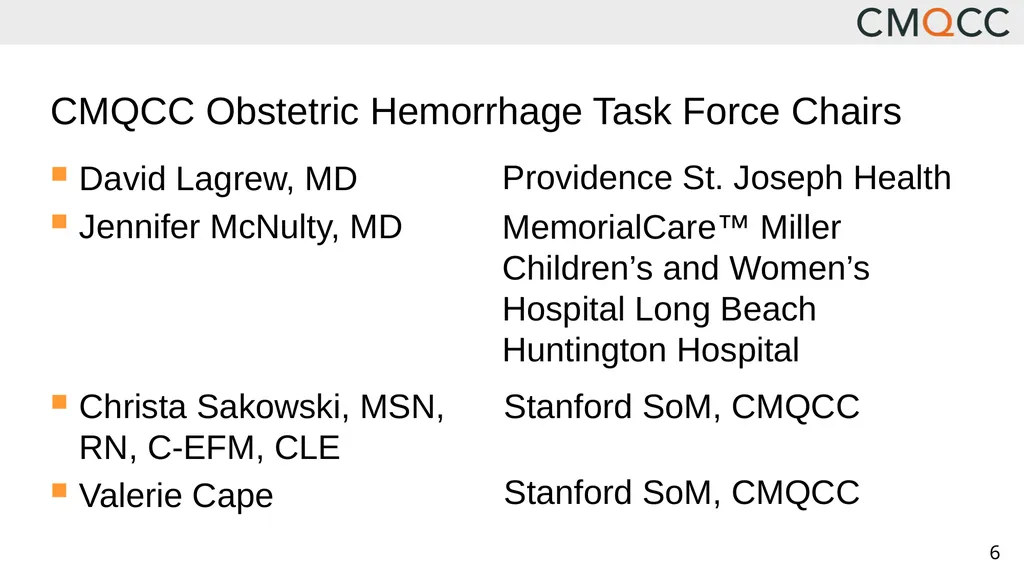 Improving Health Care Response to Obstetric - slide 6 of 70