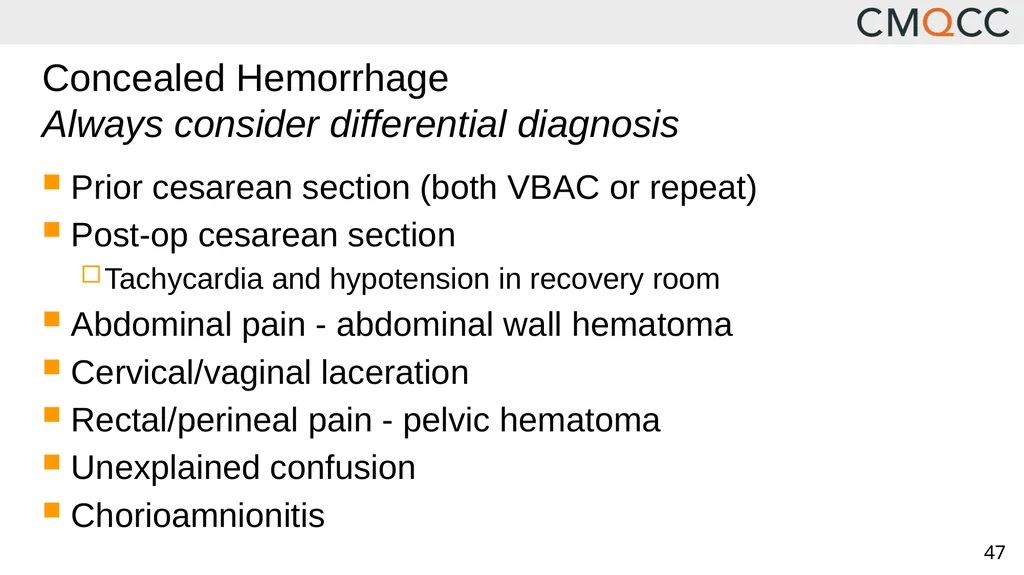 Improving Health Care Response to Obstetric - slide 47 of 70