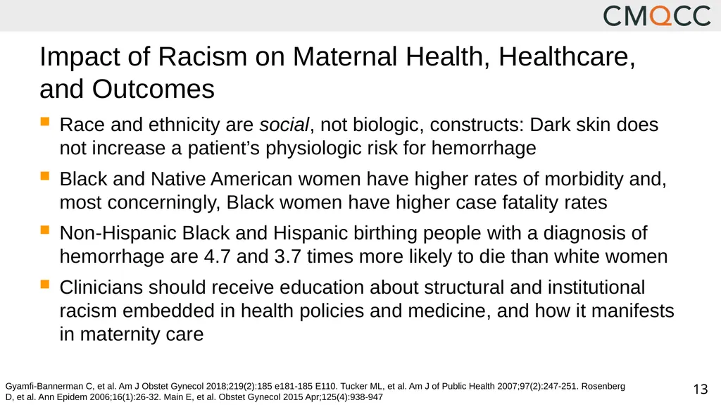 Improving Health Care Response to Obstetric - slide 13 of 70