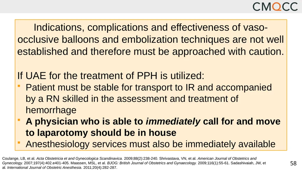 Improving Health Care Response to Obstetric - slide 58 of 70