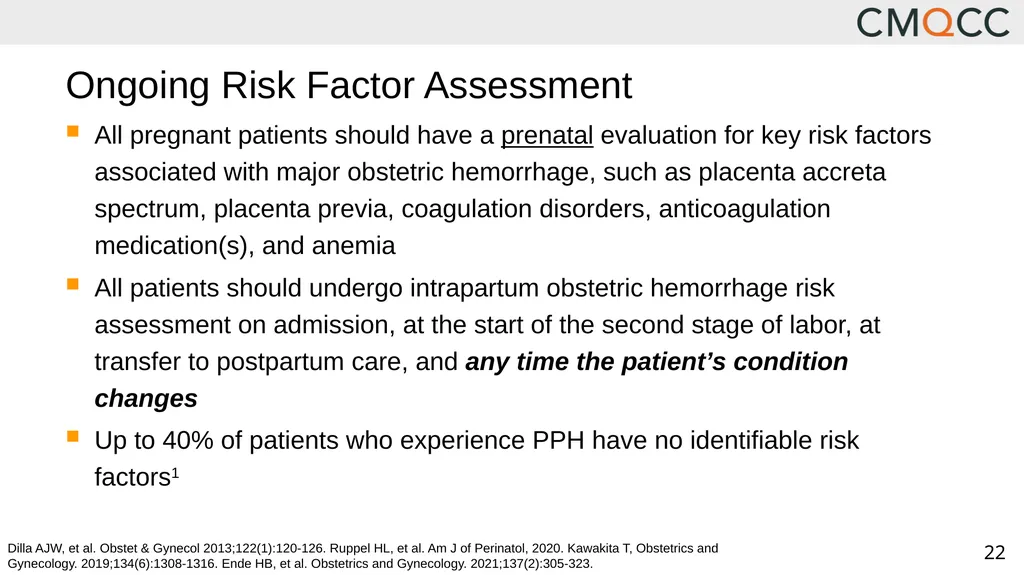 Improving Health Care Response to Obstetric - slide 22 of 70