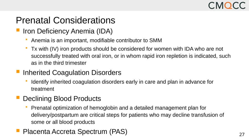 Improving Health Care Response to Obstetric - slide 27 of 70