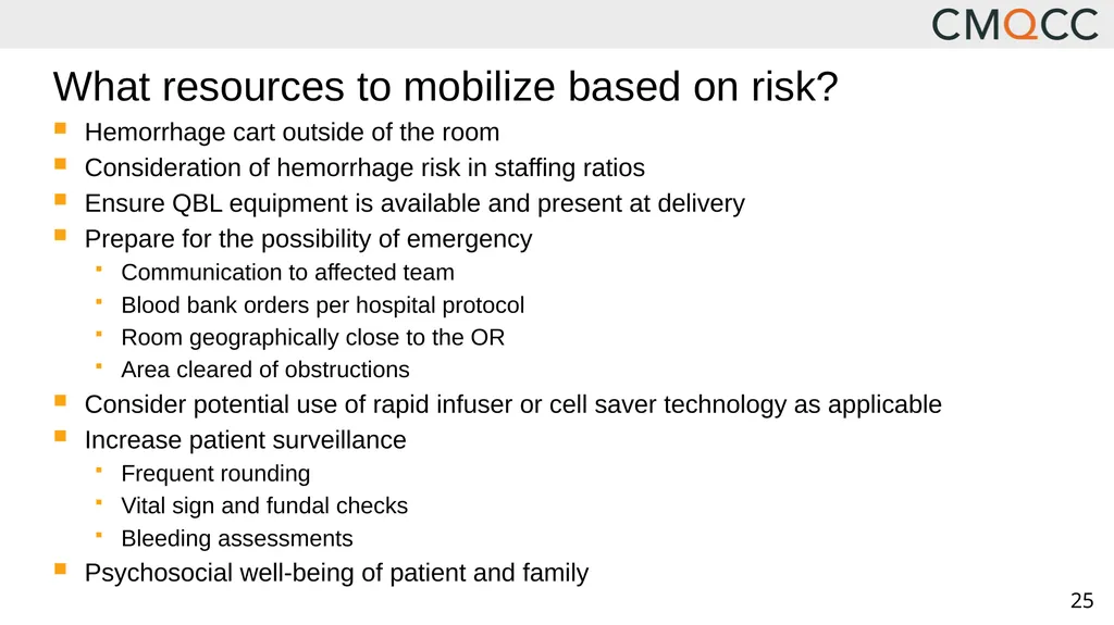 Improving Health Care Response to Obstetric - slide 25 of 70