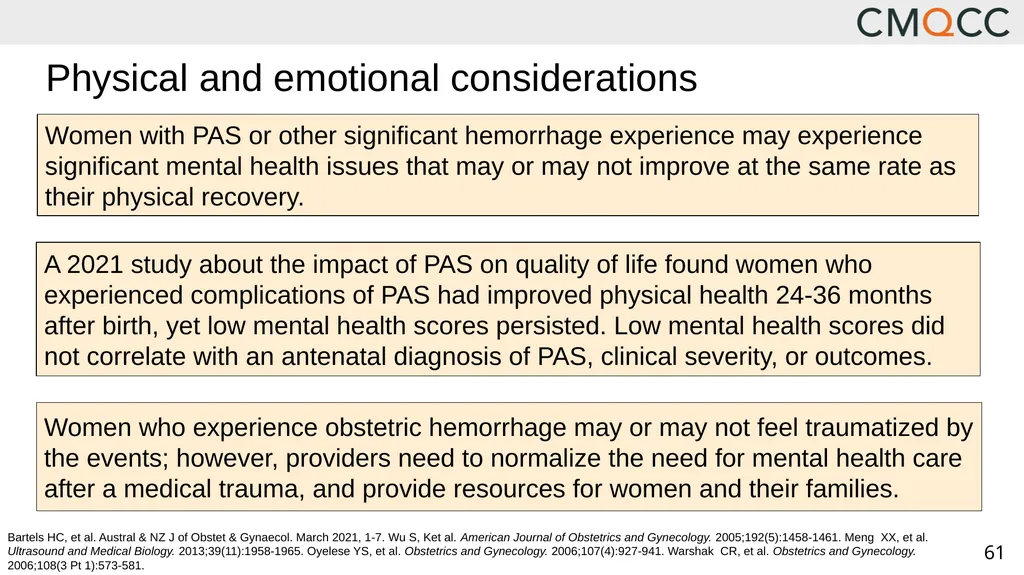 Improving Health Care Response to Obstetric - slide 61 of 70