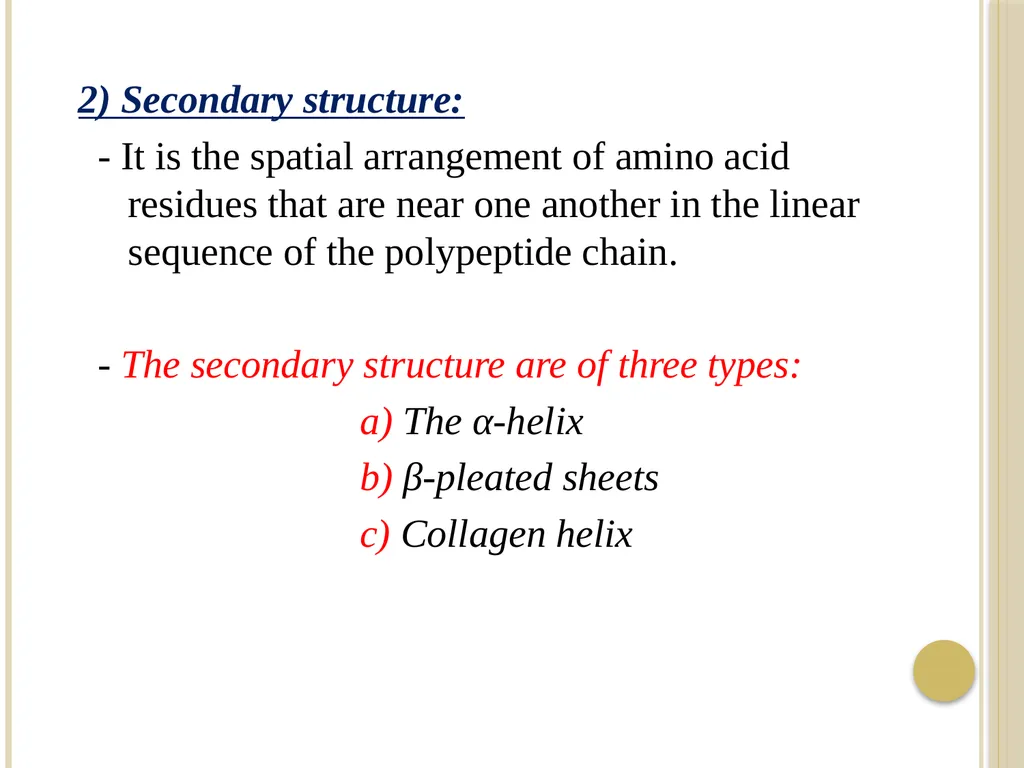 Chapter 3: Proteins Protein Biochemistry (BCH 303) - slide 23 of 107