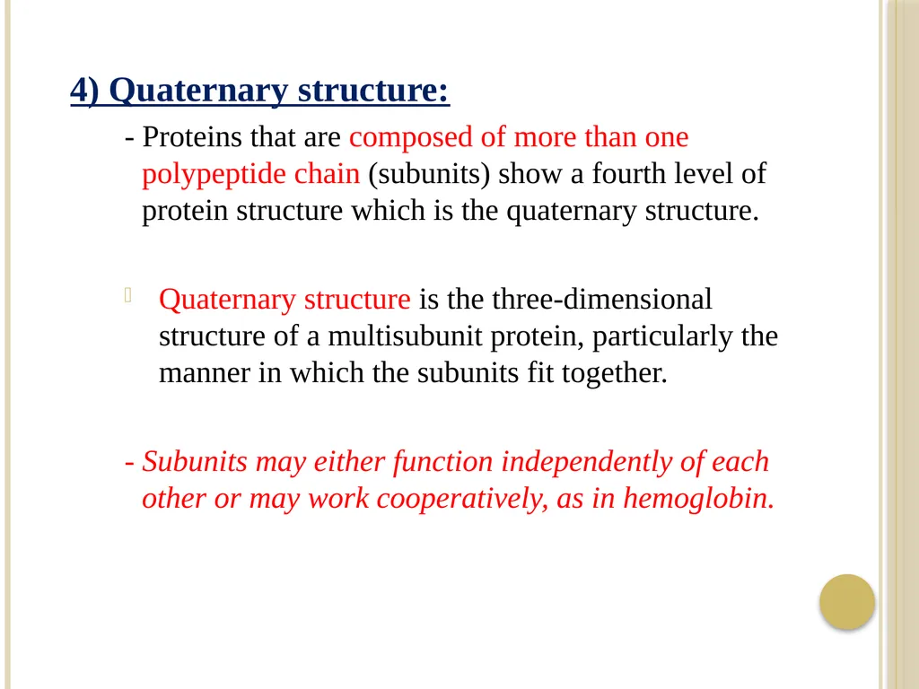 Chapter 3: Proteins Protein Biochemistry (BCH 303) - slide 65 of 107