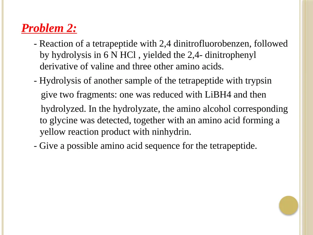 Chapter 3: Proteins Protein Biochemistry (BCH 303) - slide 104 of 107