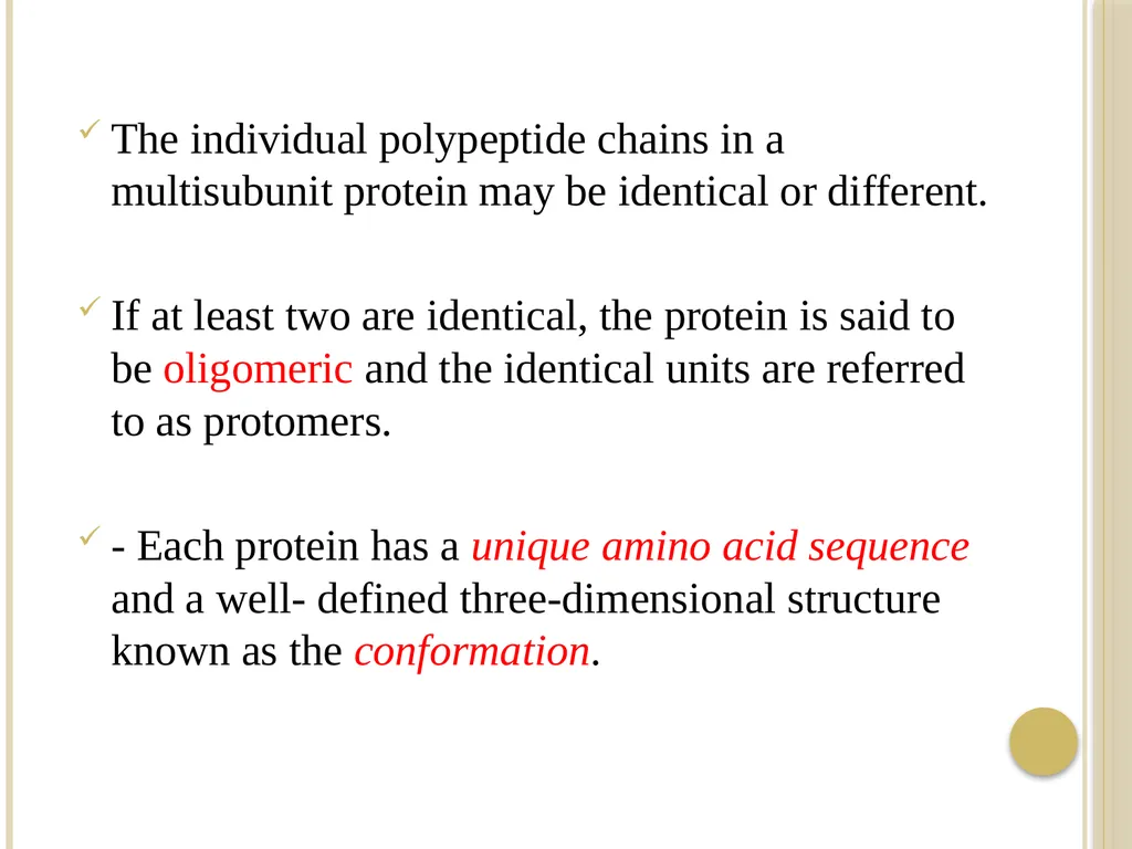 Chapter 3: Proteins Protein Biochemistry (BCH 303) - slide 3 of 107