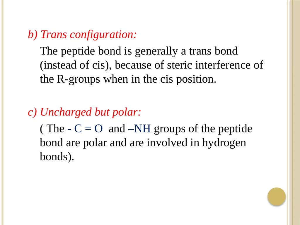 Chapter 3: Proteins Protein Biochemistry (BCH 303) - slide 22 of 107