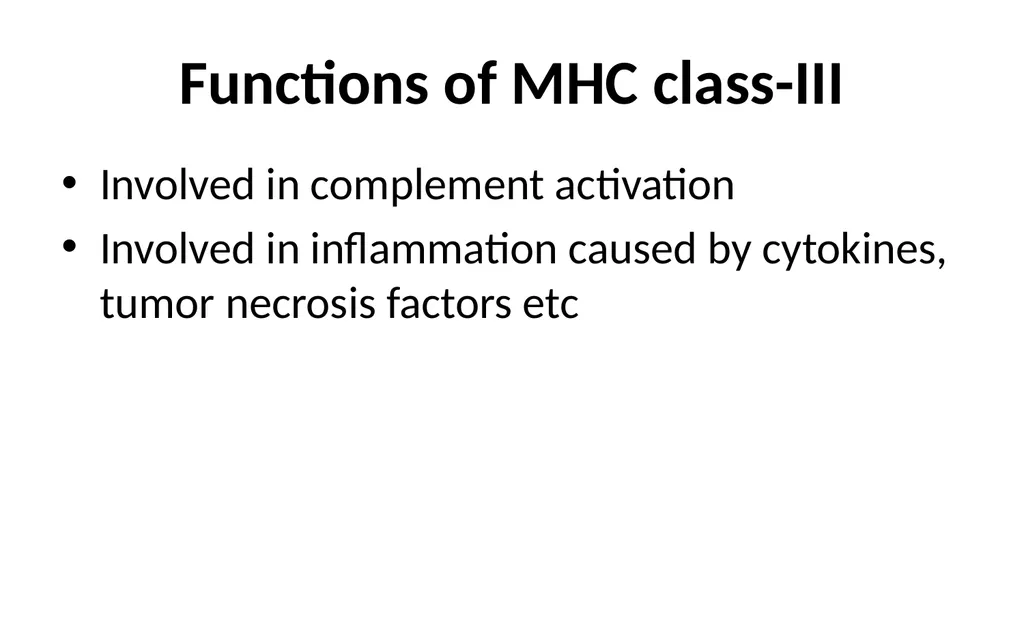 MHC Major Histocompatibility Complex Unit III - slide 15 of 19