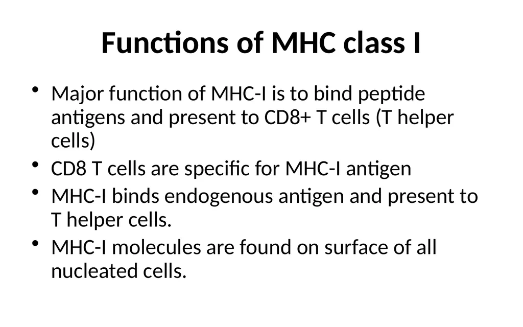MHC Major Histocompatibility Complex Unit III - slide 9 of 19