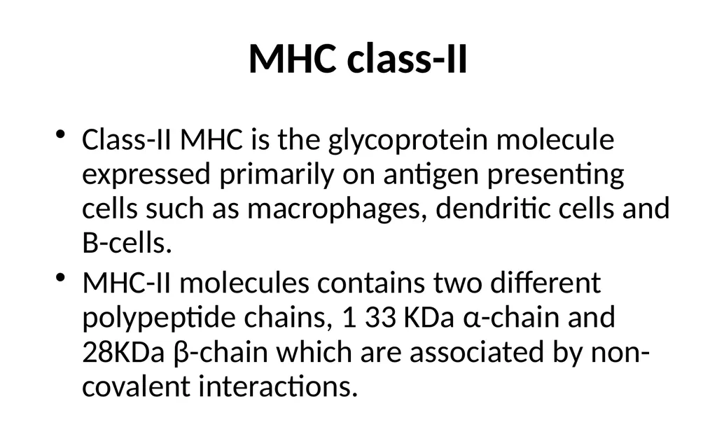 MHC Major Histocompatibility Complex Unit III - slide 11 of 19