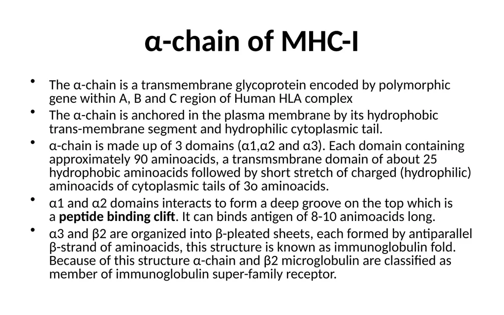 MHC Major Histocompatibility Complex Unit III - slide 7 of 19