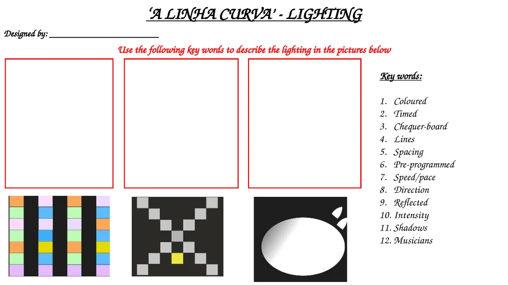 ‘A LINHA CURVA’ Revision Sheets Costume - slide 4 of 11
