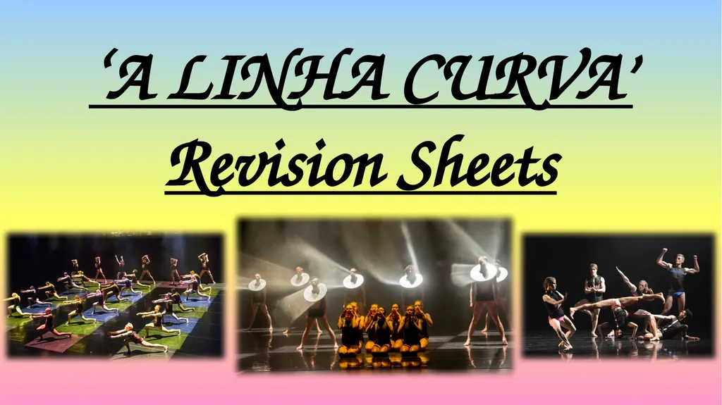 ‘A LINHA CURVA’ Revision Sheets Costume - slide 1 of 11
