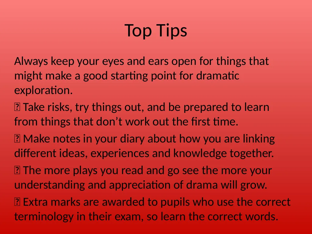 WELCOME !!!! About The Course… GCSE Drama involves - slide 9 of 11