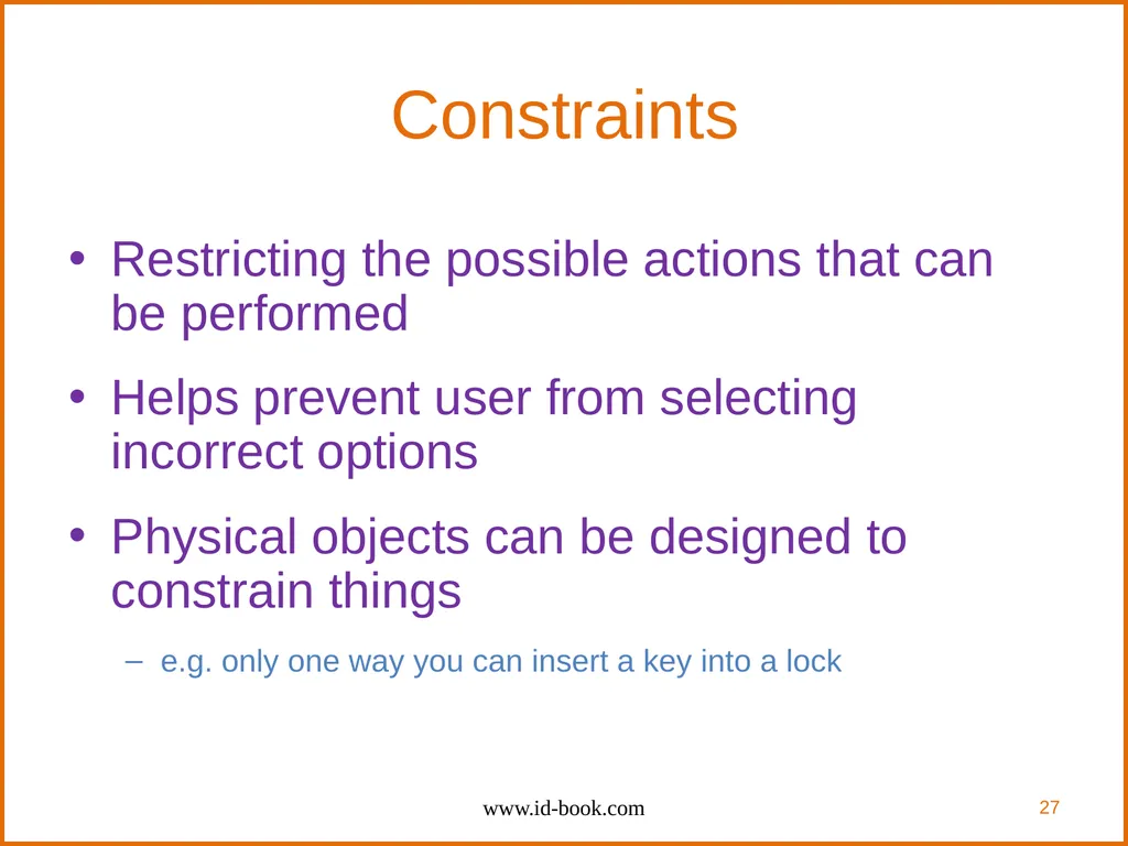 Human-Computer Interaction: Interaction Design and - slide 27 of 40