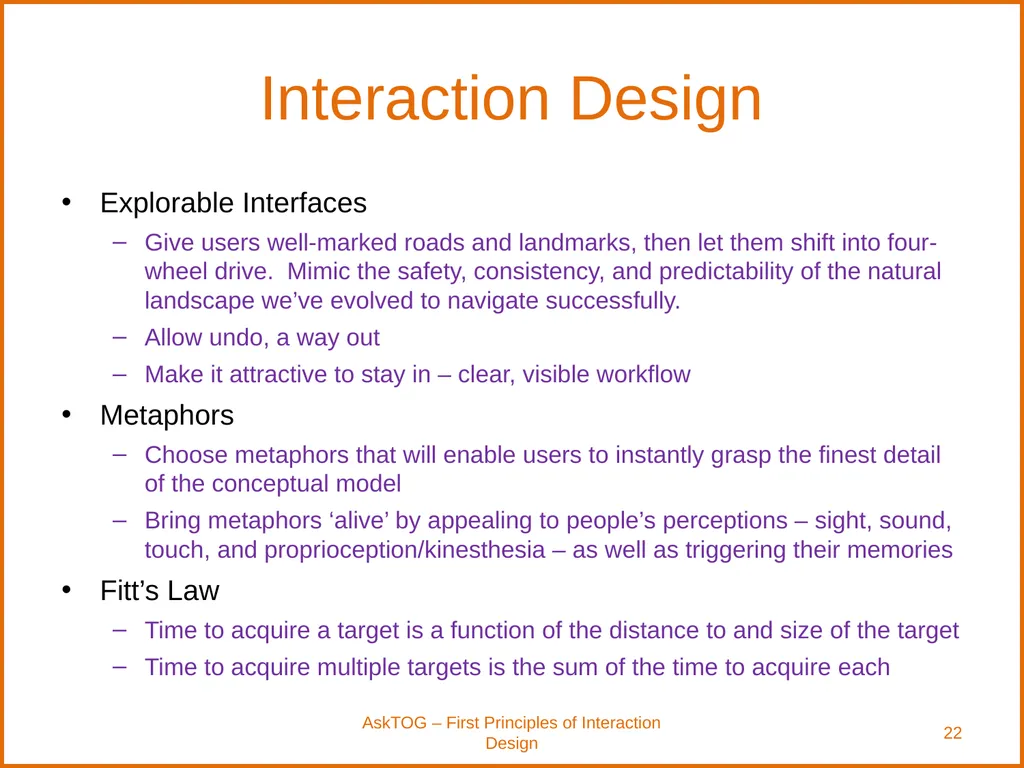 Human-Computer Interaction: Interaction Design and - slide 22 of 40