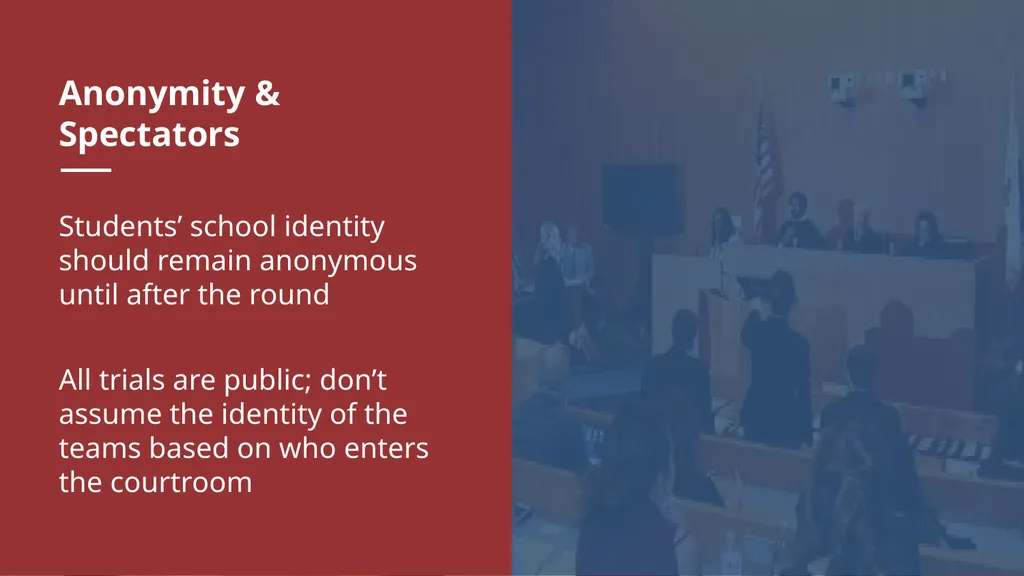 AGENDA Trial Structure Timekeeping & Other Rules - slide 31 of 34