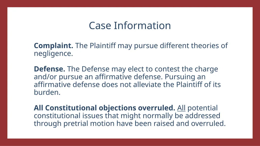 AGENDA Trial Structure Timekeeping & Other Rules - slide 5 of 34