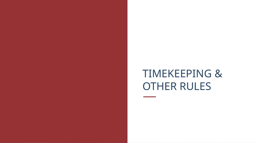 AGENDA Trial Structure Timekeeping & Other Rules - slide 29 of 34