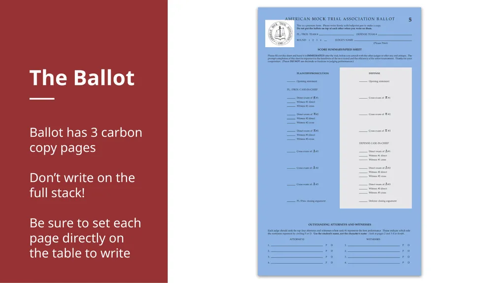 AGENDA Trial Structure Timekeeping & Other Rules - slide 12 of 34