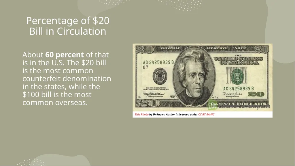 DETECTING COUNTERFEIT MONEY Presented by: Sherry - slide 3 of 13