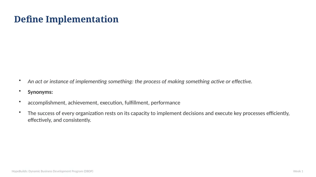 WEEK 1 — The VSI Model: Vision, Strategy, - slide 26 of 35