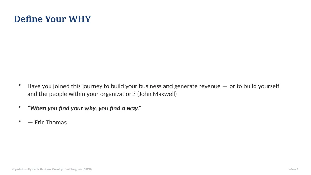 WEEK 1 — The VSI Model: Vision, Strategy, - slide 4 of 35