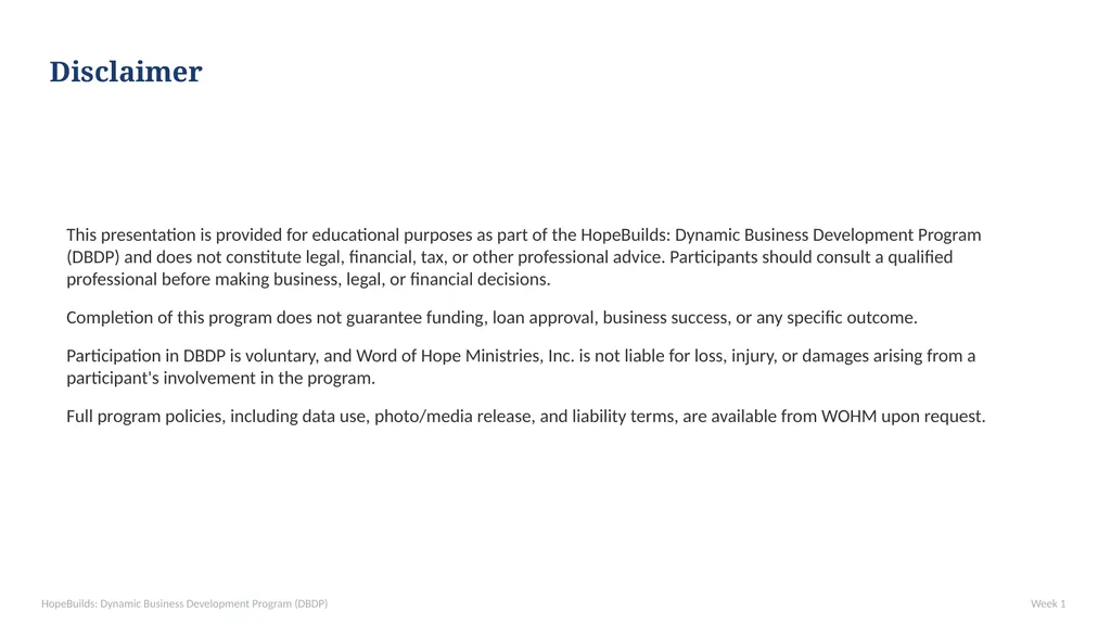 WEEK 1 — The VSI Model: Vision, Strategy, - slide 34 of 35
