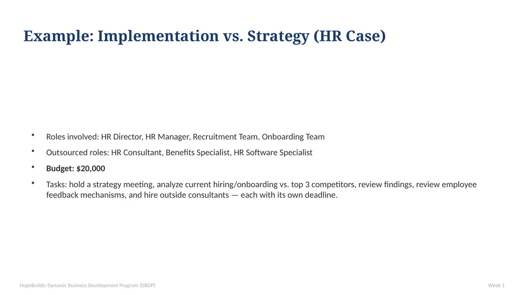 WEEK 1 — The VSI Model: Vision, Strategy, - slide 30 of 35