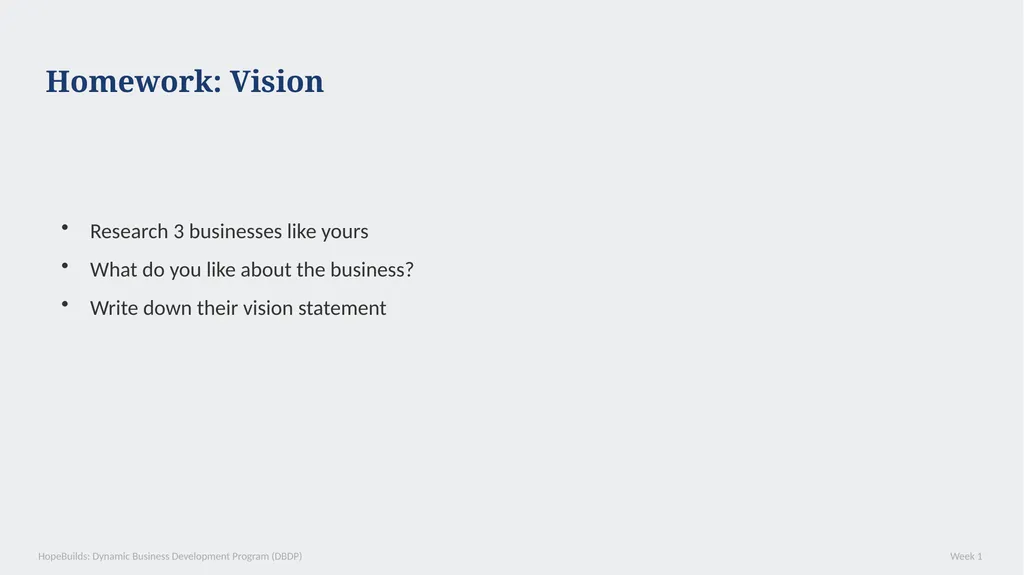 WEEK 1 — The VSI Model: Vision, Strategy, - slide 14 of 35