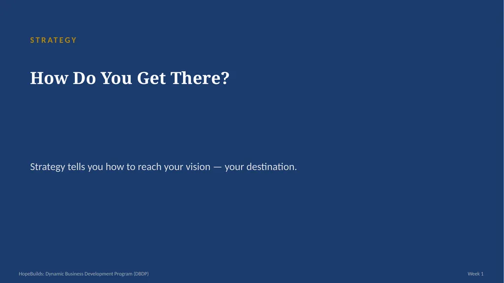 WEEK 1 — The VSI Model: Vision, Strategy, - slide 15 of 35