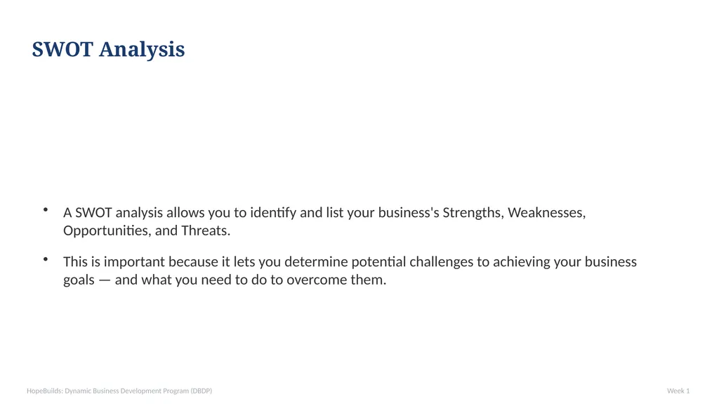 WEEK 1 — The VSI Model: Vision, Strategy, - slide 20 of 35