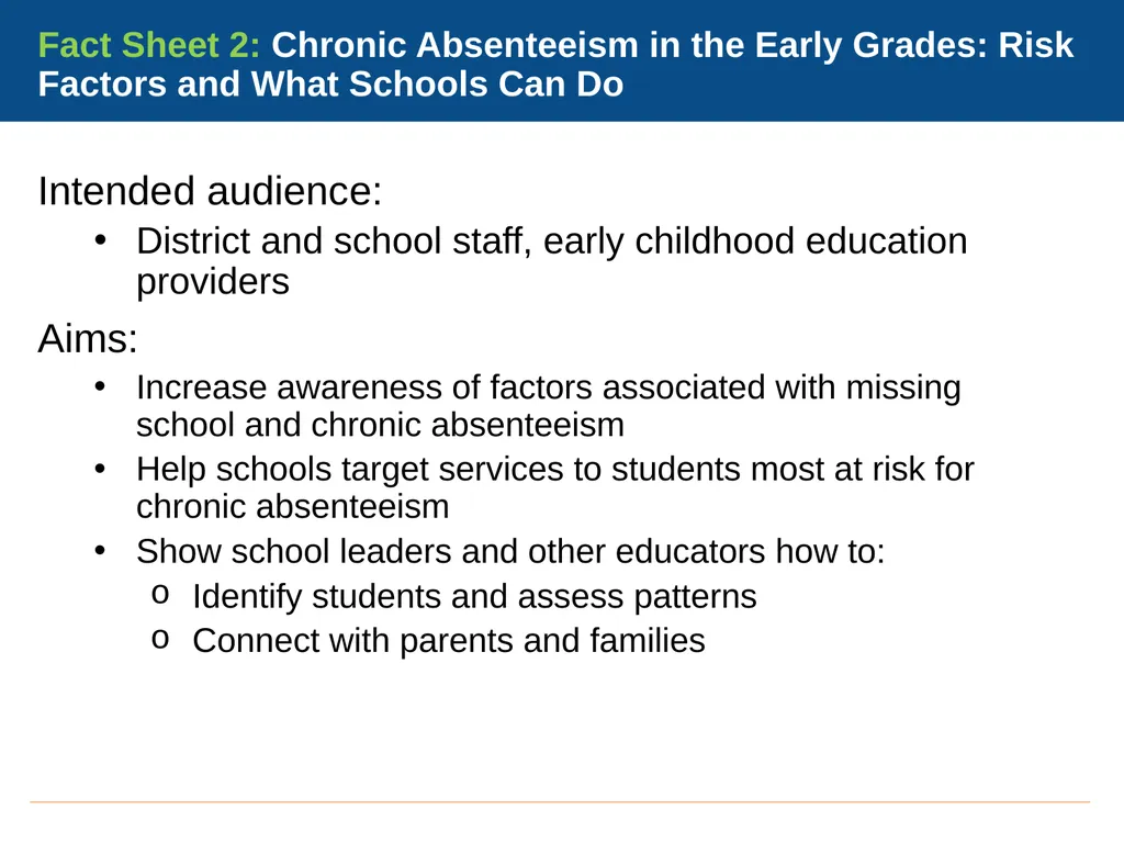 Go-Learn-Grow A Toolkit for Improving Attendance - slide 13 of 26