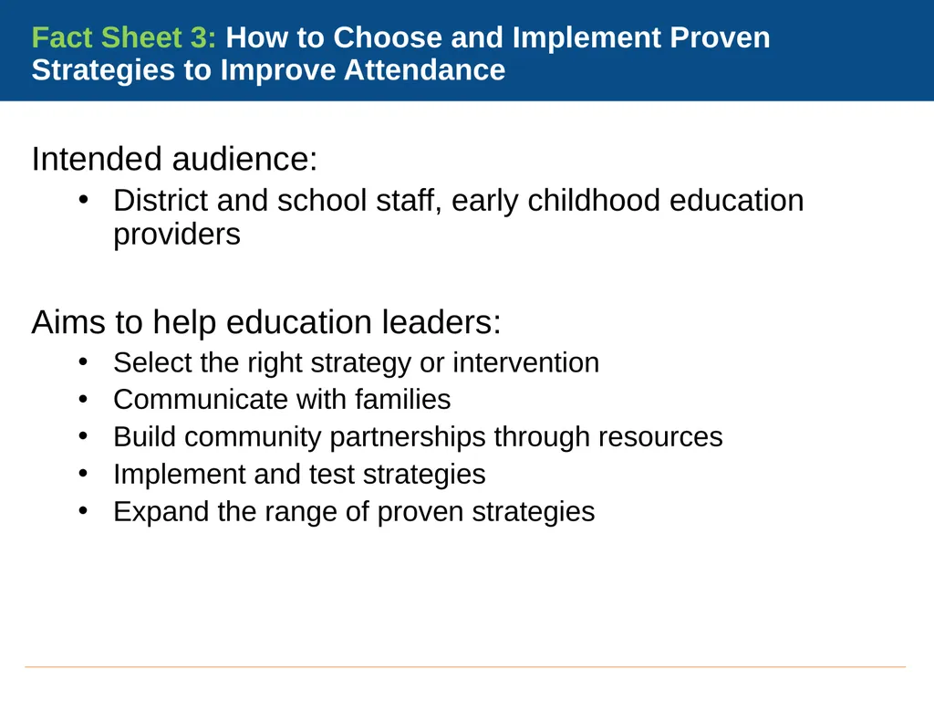 Go-Learn-Grow A Toolkit for Improving Attendance - slide 16 of 26