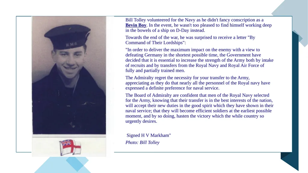 William Charles Benjamin Tolley (Bill) 27th May - slide 8 of 12