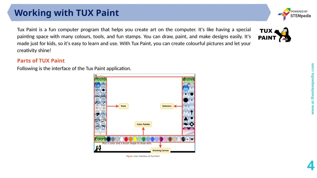 Session 5 Tux Paint Tools Basics 1 Chapter 2: Fun - slide 4 of 9