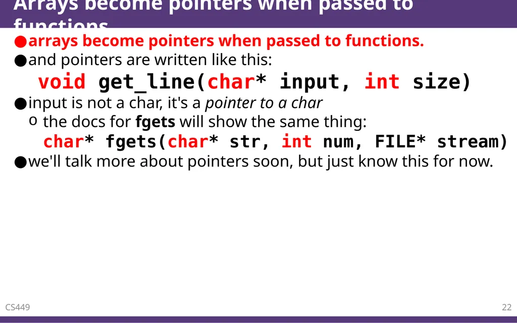 C – Functions CS 0449 Jarrett Billingsley - slide 22 of 27