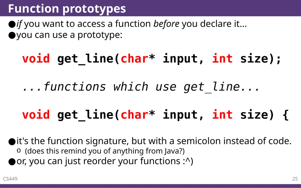 C – Functions CS 0449 Jarrett Billingsley - slide 25 of 27