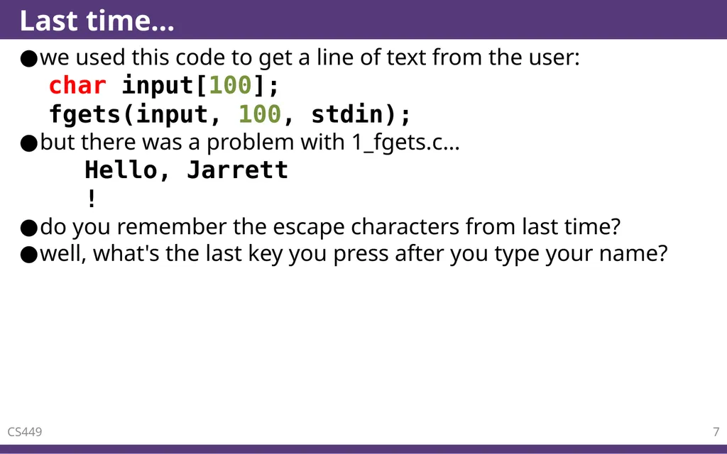 C – Functions CS 0449 Jarrett Billingsley - slide 7 of 27