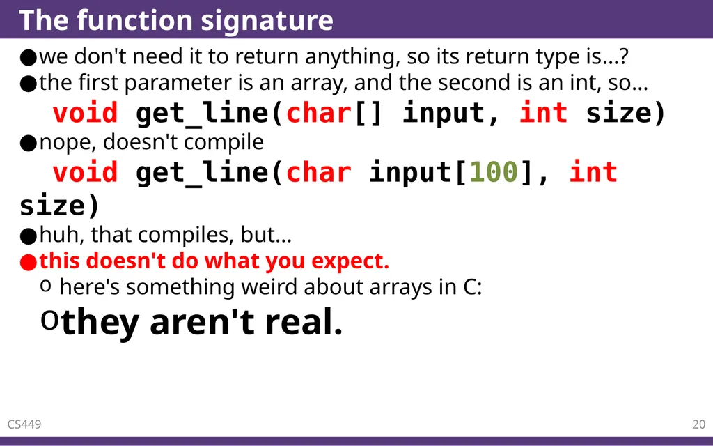 C – Functions CS 0449 Jarrett Billingsley - slide 20 of 27