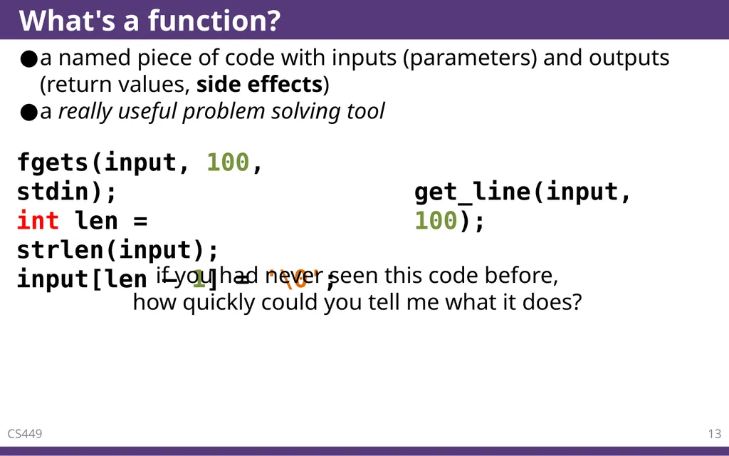 C – Functions CS 0449 Jarrett Billingsley - slide 13 of 27