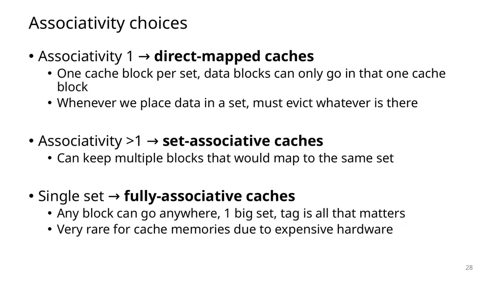 Lecture 12 Cache Memories CS213 – Intro to - slide 28 of 57