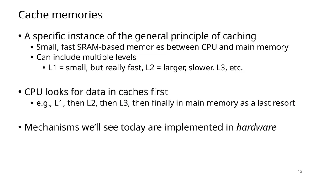 Lecture 12 Cache Memories CS213 – Intro to - slide 12 of 57