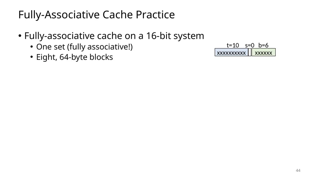 Lecture 12 Cache Memories CS213 – Intro to - slide 44 of 57