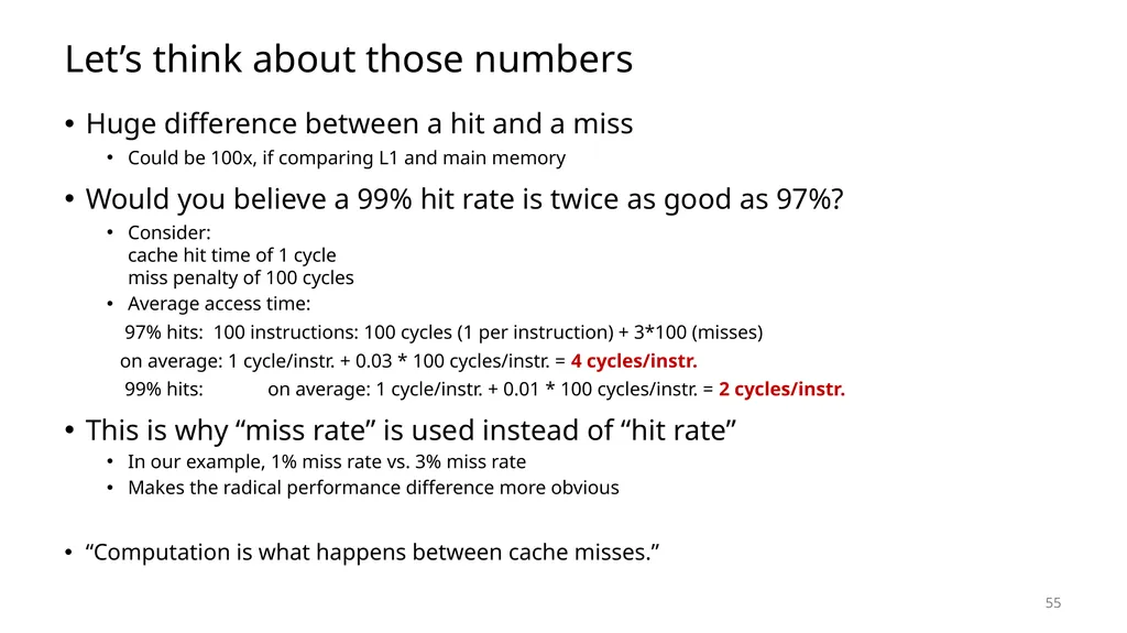 Lecture 12 Cache Memories CS213 – Intro to - slide 55 of 57
