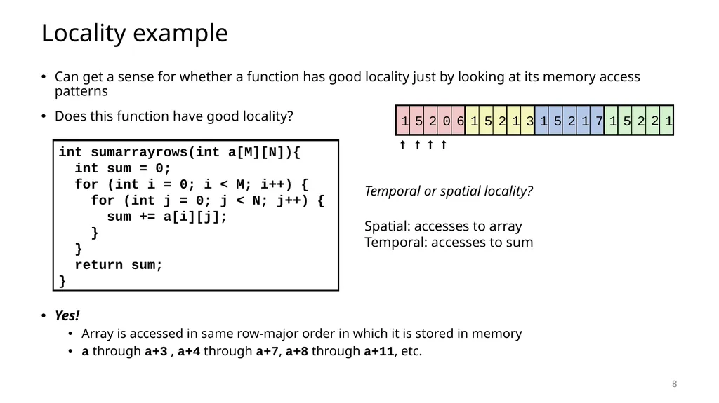 Lecture 12 Cache Memories CS213 – Intro to - slide 8 of 57