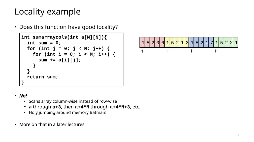 Lecture 12 Cache Memories CS213 – Intro to - slide 9 of 57
